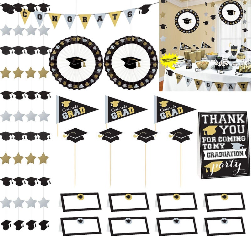 Amscan Graduation celebration congratulations party supplies candy buffet decorating kit great for salad bar snack bar and entrees multicolor multi sizes 241715 - Image 2