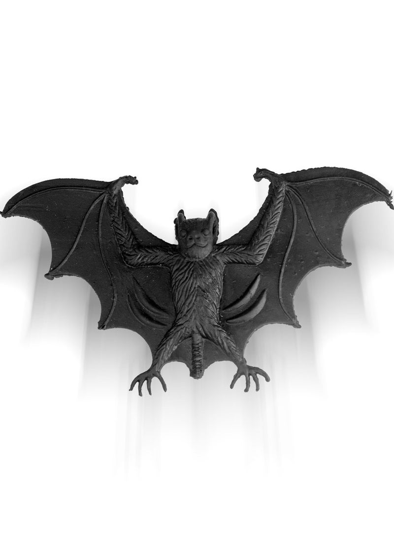 MAD TOYS Spooky 8-Piece Fake Black Bats Halloween Decoration for Fun Prank, Trick-or-Treat Props, Theme Party, Haunted House Decor, Size 11 x 6.5cm Each - Image 3