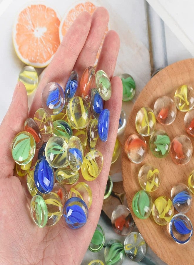 Luckforest Flat Glass Marbles, 1Lb 0.75 Inch Glass Gems for Vase Filler, Crafts, Aquarium and Fish Tank Pebbles, Party Centerpieces, Floral Display - Image 5