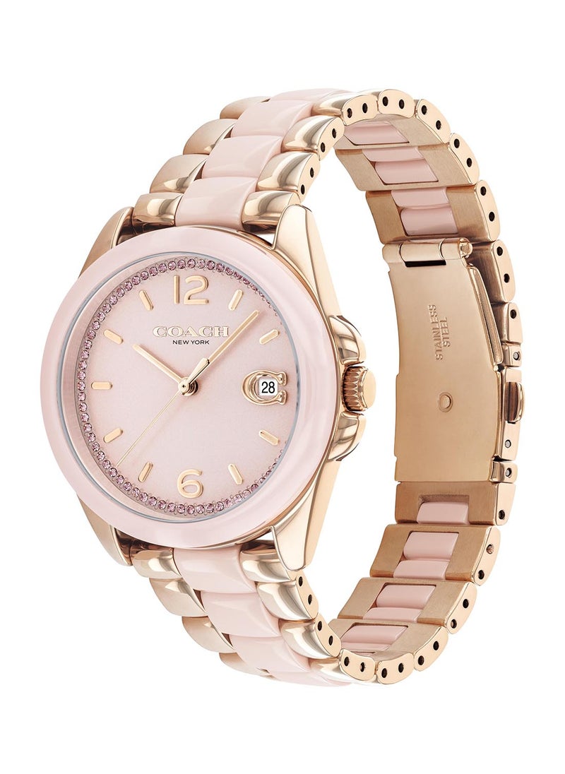 COACH Women's Analog Round Shape Stainless Steel Wrist Watch 14504188 - 36 Mm  - Image 1