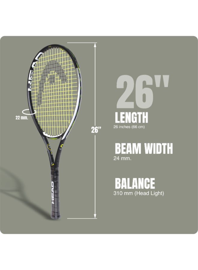 HEAD IG Speed 26 Tennis Racquet – 26 Inch Lightweight Junior Tennis Racket, Pre-Strung Youth Performance Frame with Power, Control and Easy Swing for Teen Players - Premium tennis_racquets designed for performance, durability, and comfort - Image 4