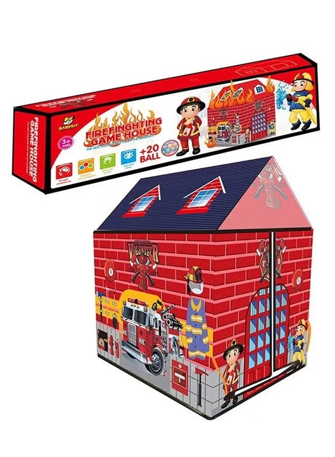 Fire Station Children's Play Tent, Simple Installation, Suitable For Parent-Child Interactive Games  - Image 2