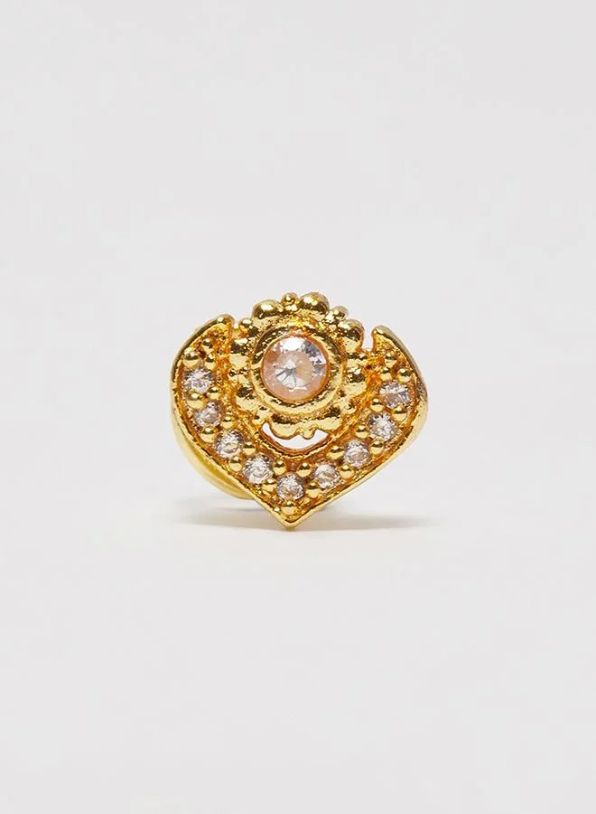 VOYLLA Yellow Gold Plated Nose Pin