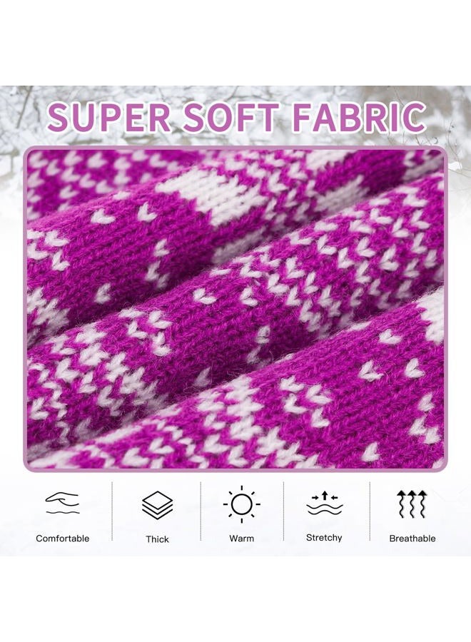 HOMIMP Dog Sweater Argyle - Warm Sweater Winter Clothes Puppy Soft Coat, Ugly Dog Sweater for Small Medium and Large Dogs, Pet Clothing Boy Girl, Purple L - Image 3