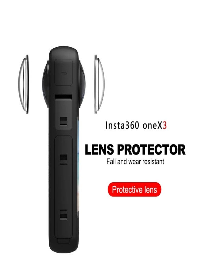 ELFOG for Insta 360 X3 Lens Protector, Dual Lens Guards for Insta360 X3 Protective Case PC Protective Cover Sticky Lens Guards for Insta 360 X3 Accessories Waterproof - Image 3