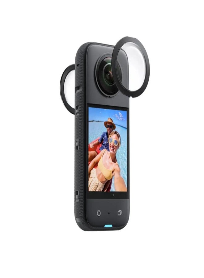ELFOG for Insta 360 X3 Lens Protector, Dual Lens Guards for Insta360 X3 Protective Case PC Protective Cover Sticky Lens Guards for Insta 360 X3 Accessories Waterproof - Image 1