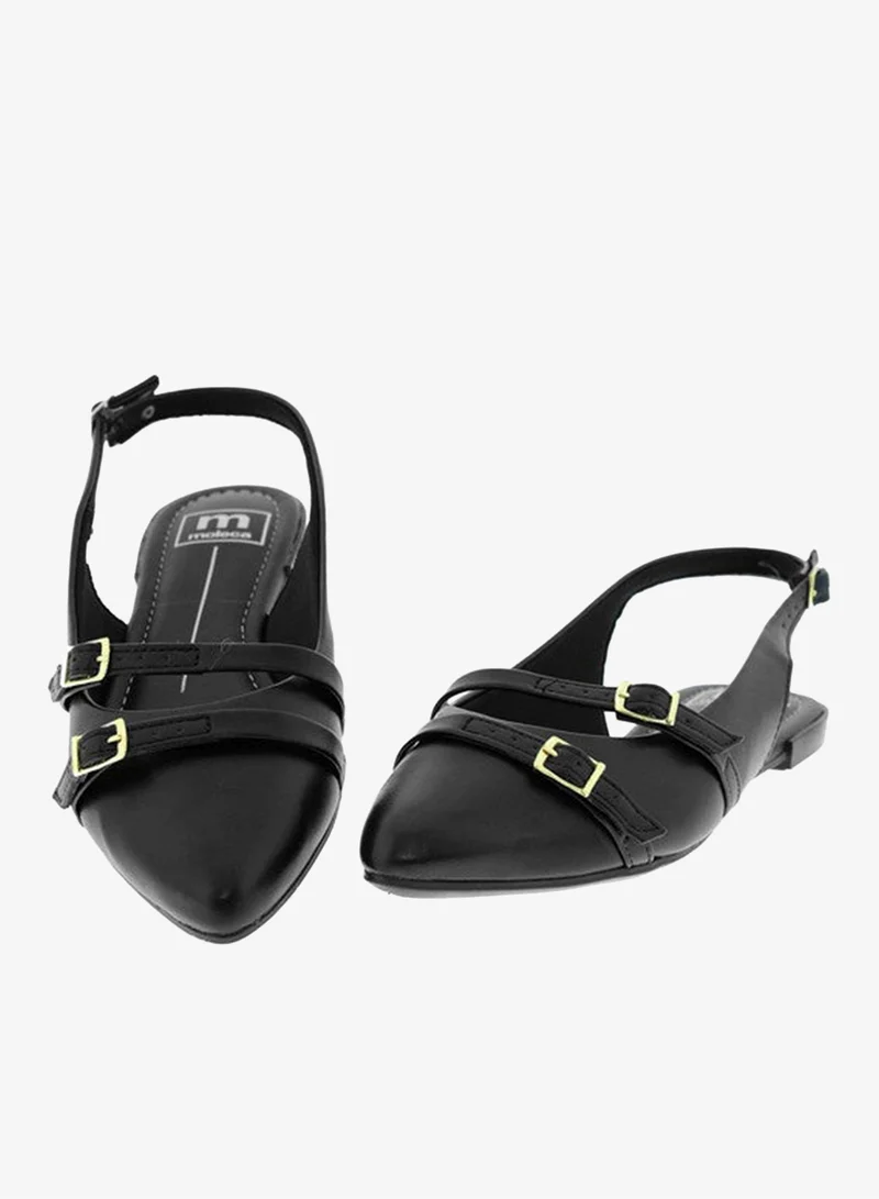 Moleca Black Classic Slingback Pumps for Women – Elegant Low Heel Shoes | Comfortable Slip-On Design | Ladies Office & Formal Footwear | Stylish Back Strap Pumps for Work, Events & Daily Wear for Women | Best Price UAE