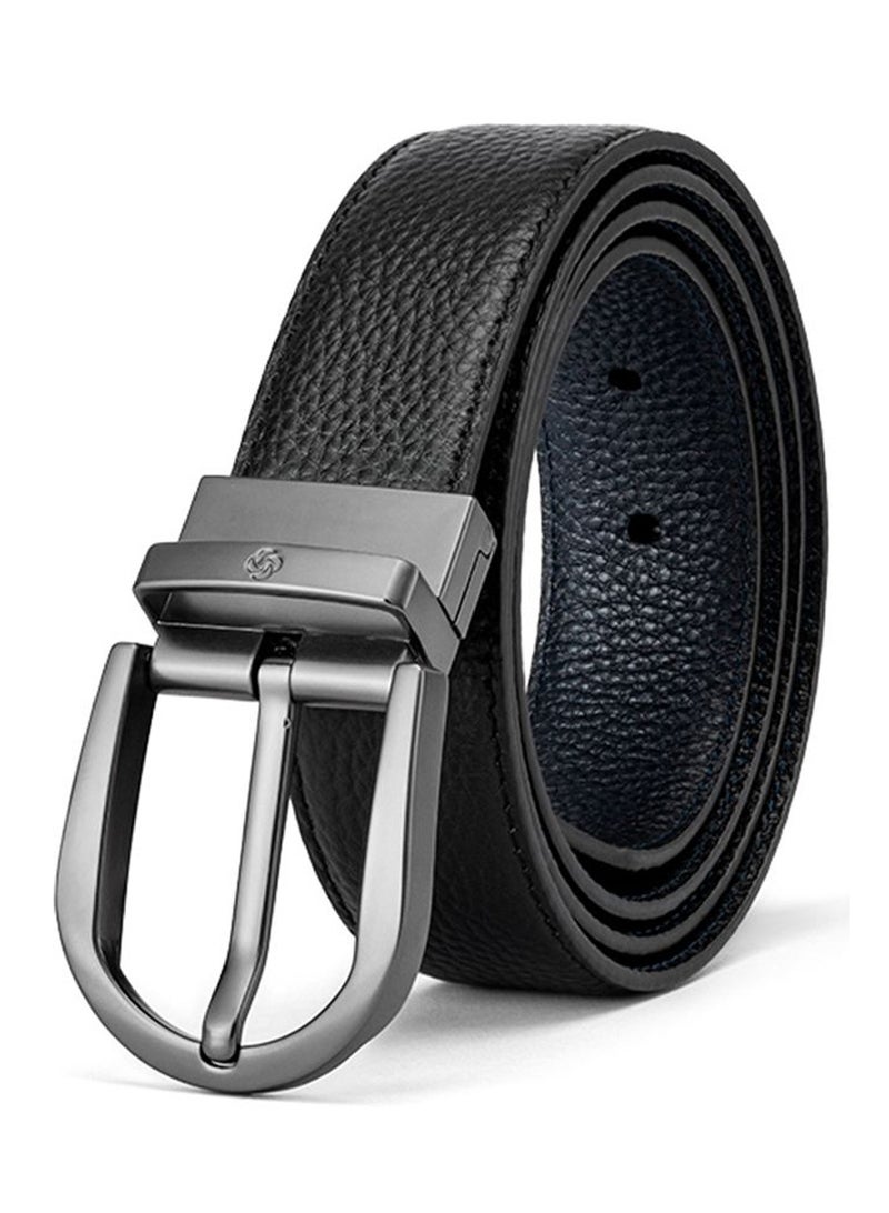 Samsonite Wayne II BIZ PIN Plate 01 Belt, Black|100% Leather|Hole Free Belt - Image 1