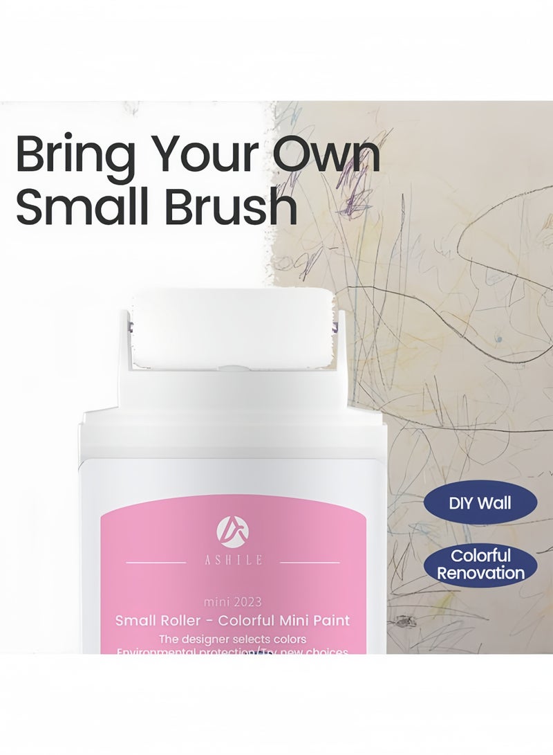 ASHILE Small Roller White Paint for Wall Portable Wall Repair Paint Wall Mending Agent Wall Spackle with Roll Brush Wall Surface Hole Fill Quick and Easy Solution - Image 3