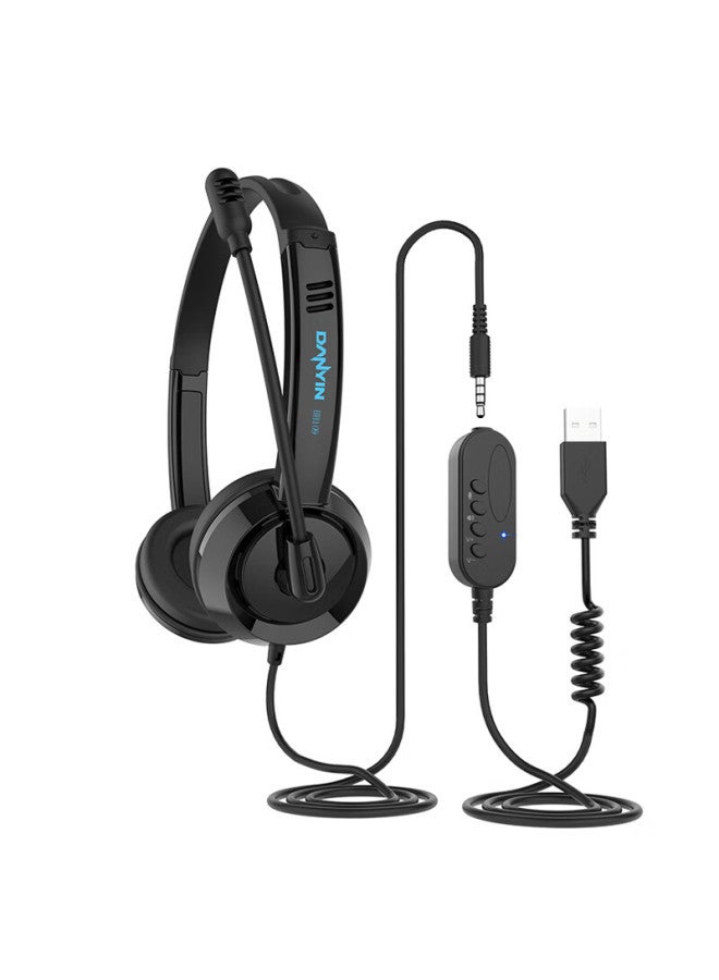 Danyin Bh109 Headset For Business Office Call Centers And Telemarketing, Customer Service Noise-cancelling Headphones For Online Cl And Meetings, Usb Interface Compatible With Phones And Computers - Image 4