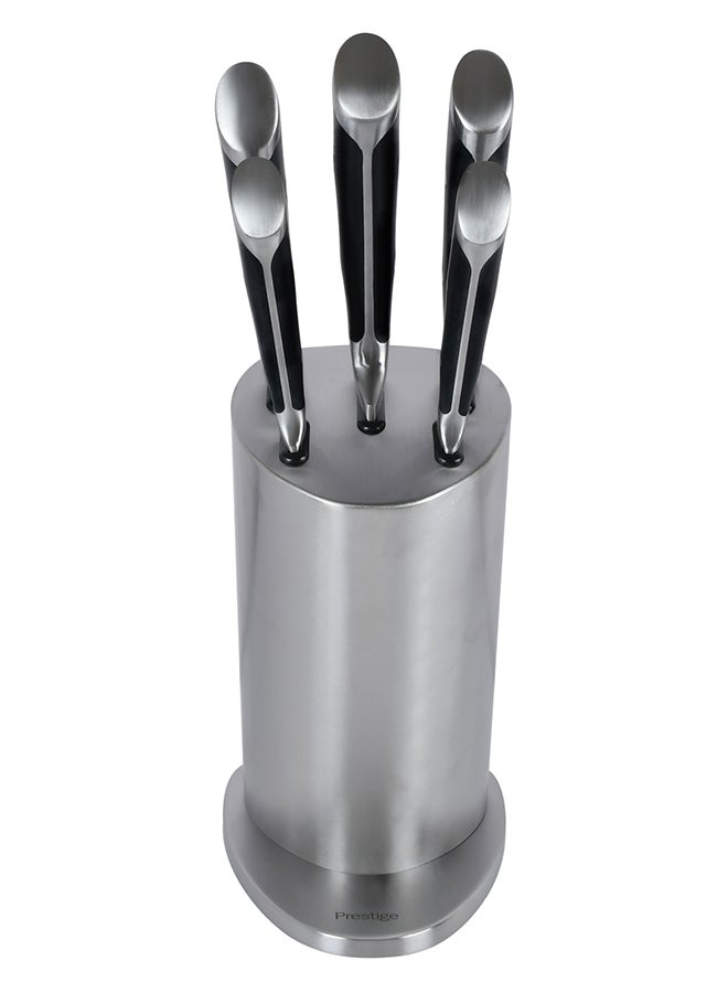 Prestige 5-Piece Knife Block Set Silver/Black 20 Cm, 20 Cm, 20 Cm, 13 Cm, 9cm - Image 3