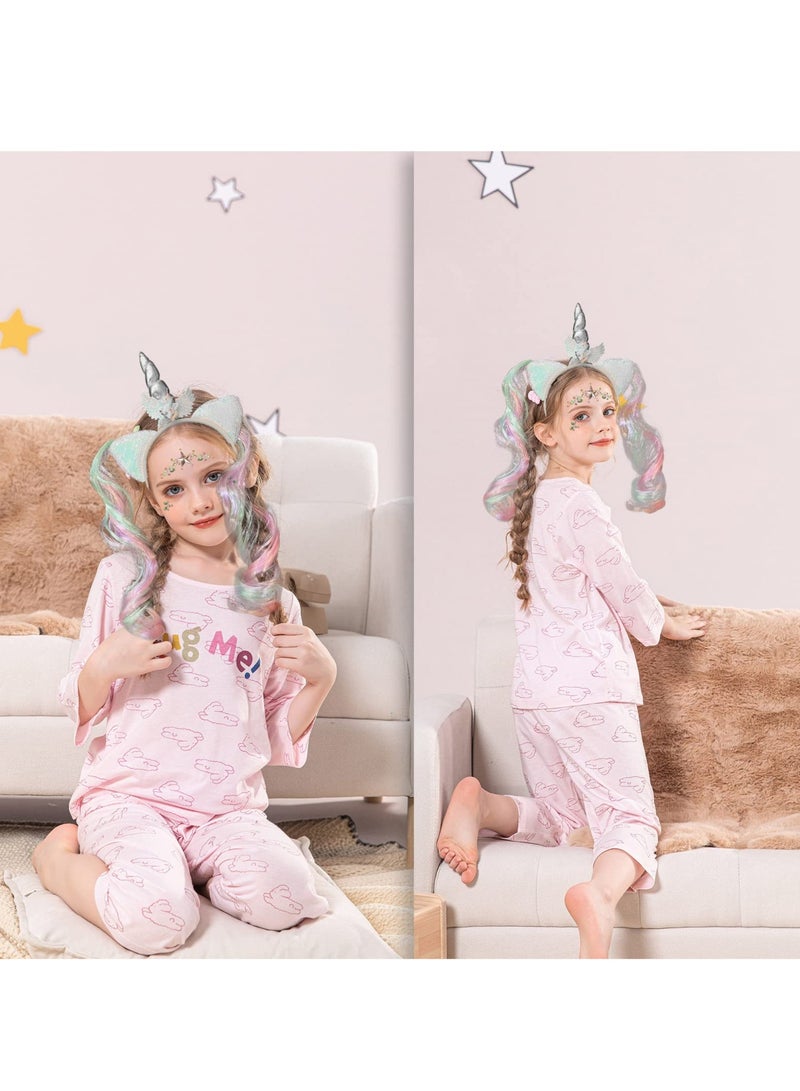 SYOSI Unicorn Headband And Glitter Face Jewels Stickers for Unicorn Party Supplies Flowers Cat Ear Head Bands Headpiece - Image 5