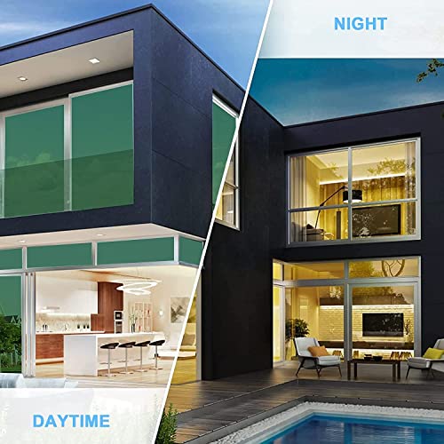 HAPPYMATES One Way Daytime Window Tint Anti UV Heat Control Privacy Protecting Sun Blocking Reflective Window Film for Home & Office (19.9 Inch X 8.3 Feet, Multi Green) - Image 5