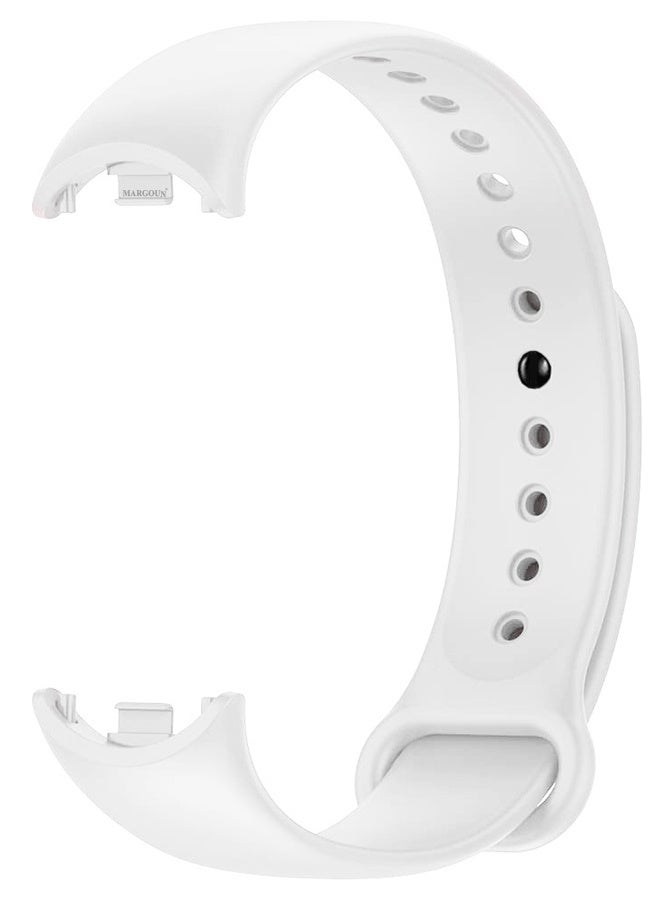 CATANES Adjustable Comfortable Sport Replacement Strap for Xiaomi Mi Band 8/9 Wristband Bracelet Band for Women Men White - Image 4