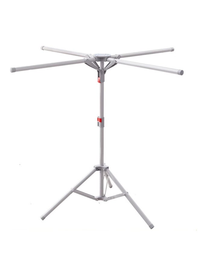 Xingfang Foldable Clothes Drying Rack, Floor-standing Balcony Laundry Hanger, No Installation Required, Extendable Quilt And Underwear Drying Rack, Gray