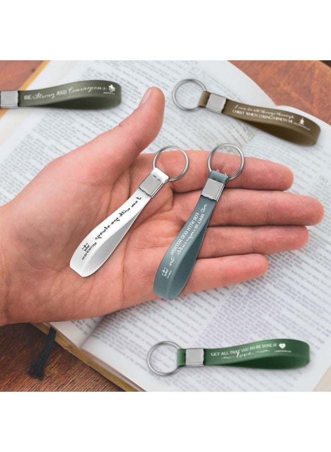 Unittype 200 Pcs Motivational Christian Bible Verse Keychains Inspirational Scripture Keyrings Bulk Religious Gift For Church - Image 4