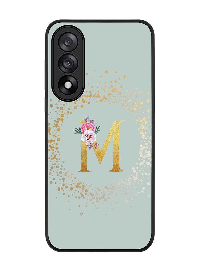 Stylizedd For OnePlus Nord 5 / Ace 5 Ultra Case,Slim fit Camera Protection, Shockproof Thin Phone cover  - Custom Monogram Floral - M  (Light Grey )