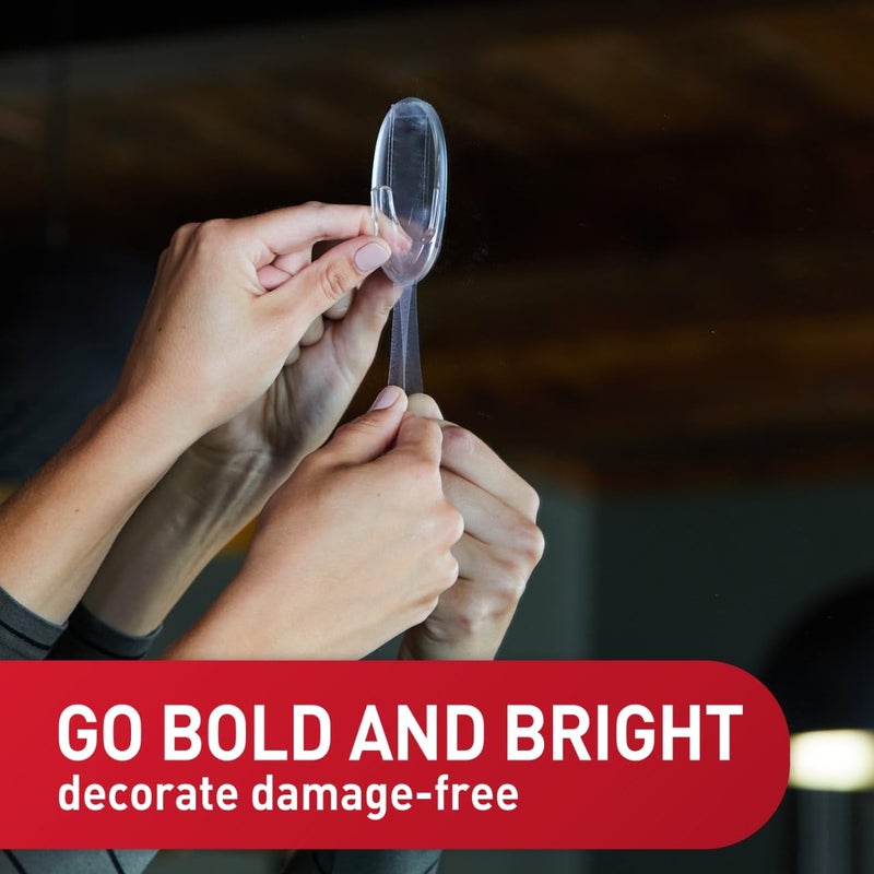 Command Outdoor Medium Window Hooks, Clear, Water-Resistant Adhesive, 5-Hooks, 6-Strips - Image 3