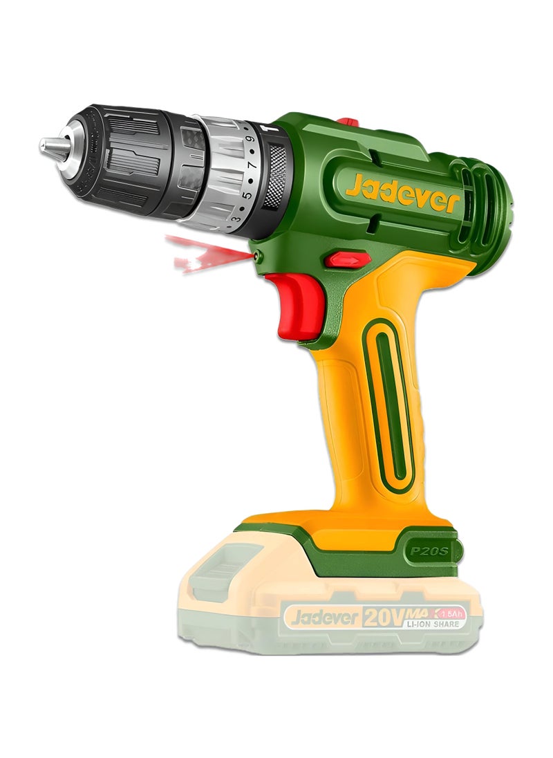 Jadever Jadever Powerful Driclling Tool - 20V Cordless Drill With Fast Charging Functionality And Battery Included For All Your Diy Needs.  - Image 1