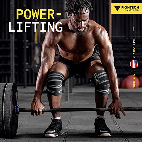 FIGHTECH Knee Wraps for Weightlifting - 82" Long | Men & Women | Ideal for Squats, Leg Press, Cross Training, Bodybuilding, and Gym WODs - Image 4