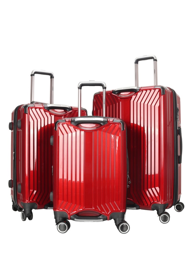 ستارجولد طقم حقائب سفر بعجلات من 3 قطع TPC عجلات جانبية صلبة مع قفل TSA - Image 1