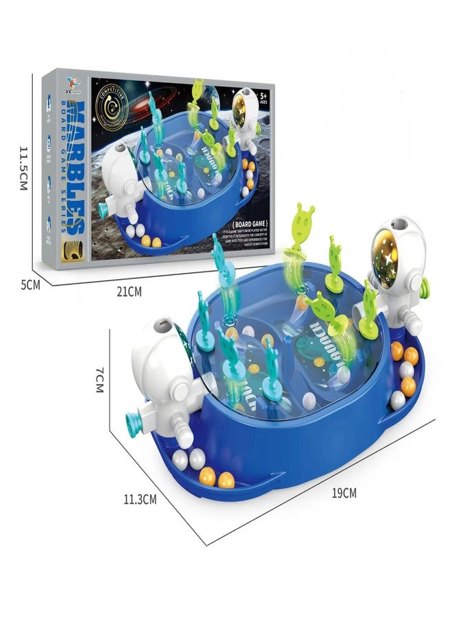 Lefan Pinball Game for Kids 3 4 5 6 7 Years Old Mini Tabletop Pin Ball Board Game for 2-4 Players Fun Educational Game Toy Birthday Gift for Boys Girls Indoor Family Game Set (Blue) - Image 3