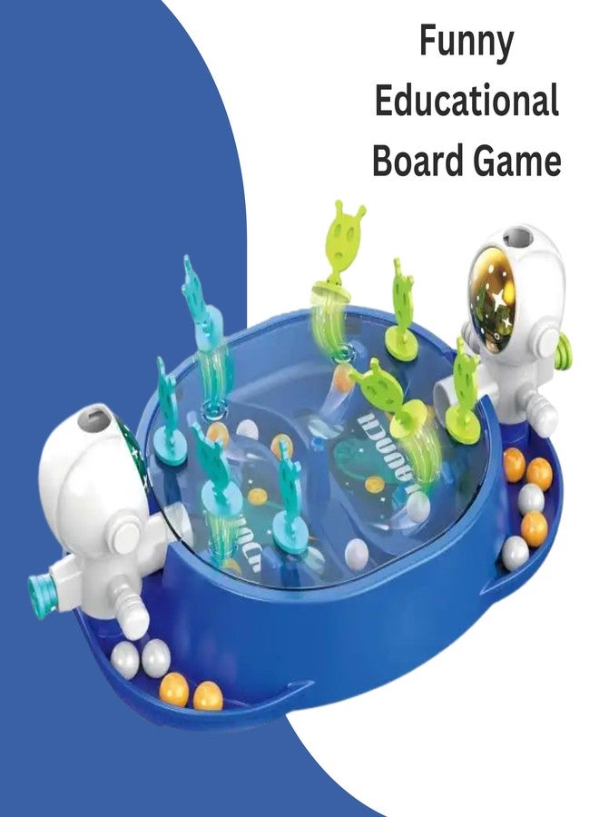 Lefan Pinball Game for Kids 3 4 5 6 7 Years Old Mini Tabletop Pin Ball Board Game for 2-4 Players Fun Educational Game Toy Birthday Gift for Boys Girls Indoor Family Game Set (Blue) - Image 2