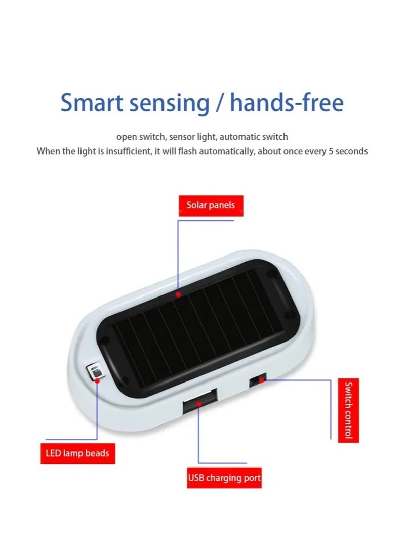 An Imaginary LED Flash Lamp That Flashes Along The Color Of The Lighting Is Red In The Form Of A Solar Powered Car Anti Theft Alarm - Image 5