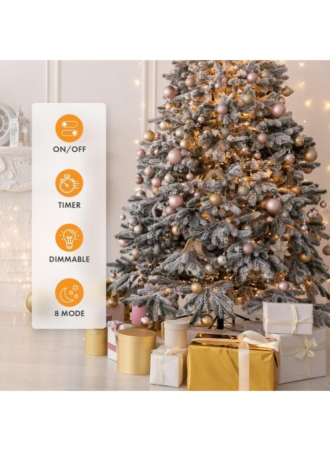 Twinkle Star Battery Fairy Lights Indoor Outdoor, 10m 100 LED Battery Christmas Lights with Timer/Remote/8 Mode/Dimmable, Waterproof String Lights for Party Xmas Tree Decorations, Warm White - Image 4