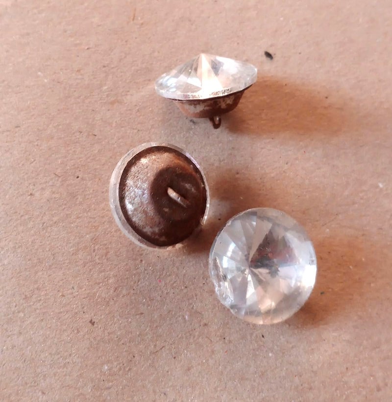 Rhinestone Crystal Upholstery Buttons with Round Buttons for Sewing Sofa 10 Pcs  - Image 2