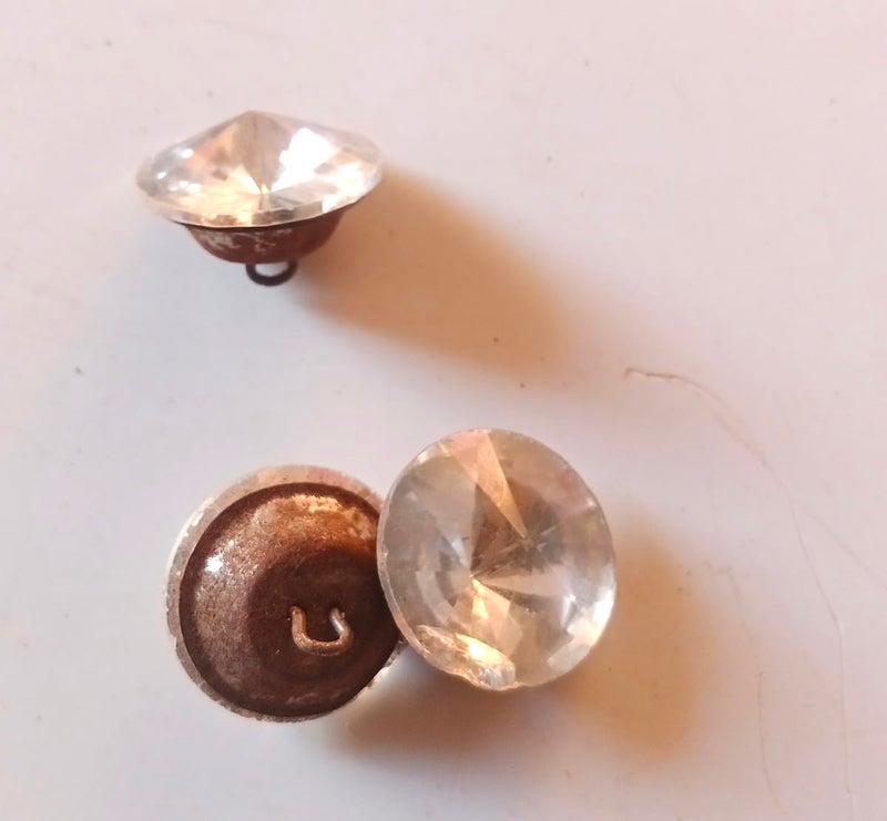 Rhinestone Crystal Upholstery Buttons with Round Buttons for Sewing Sofa 10 Pcs  - Image 3