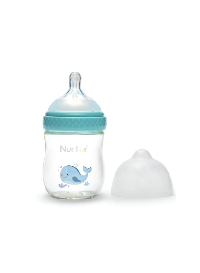 Nurtur-160Ml Pp Bottle With Wide Teat - Blue / Whale - Image 1