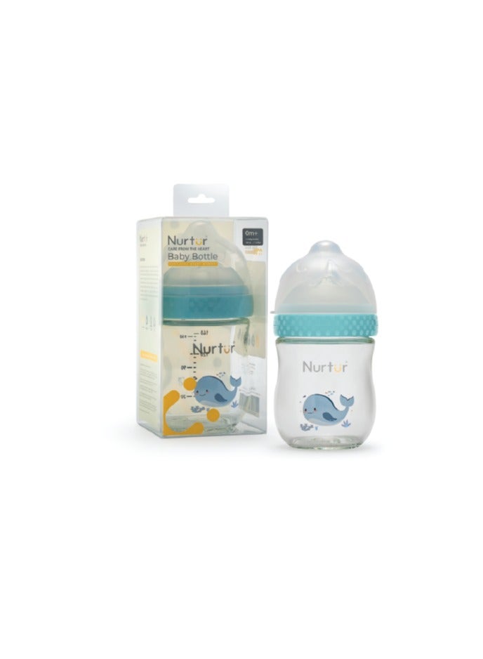 Nurtur-160Ml Pp Bottle With Wide Teat - Blue / Whale - Image 2