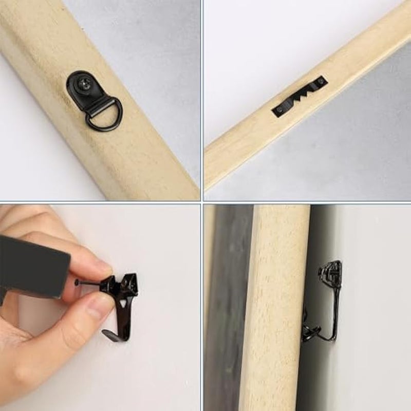 مستر.بين - مجموعة  الصور، 220 قطعة، اسود، شماعات الصور، مسامير ل الصور، شماعات الحائط، خطافات  الصور، ادوات  الاطار، خطافات صور، مجموعة  على الحائط - Image 5