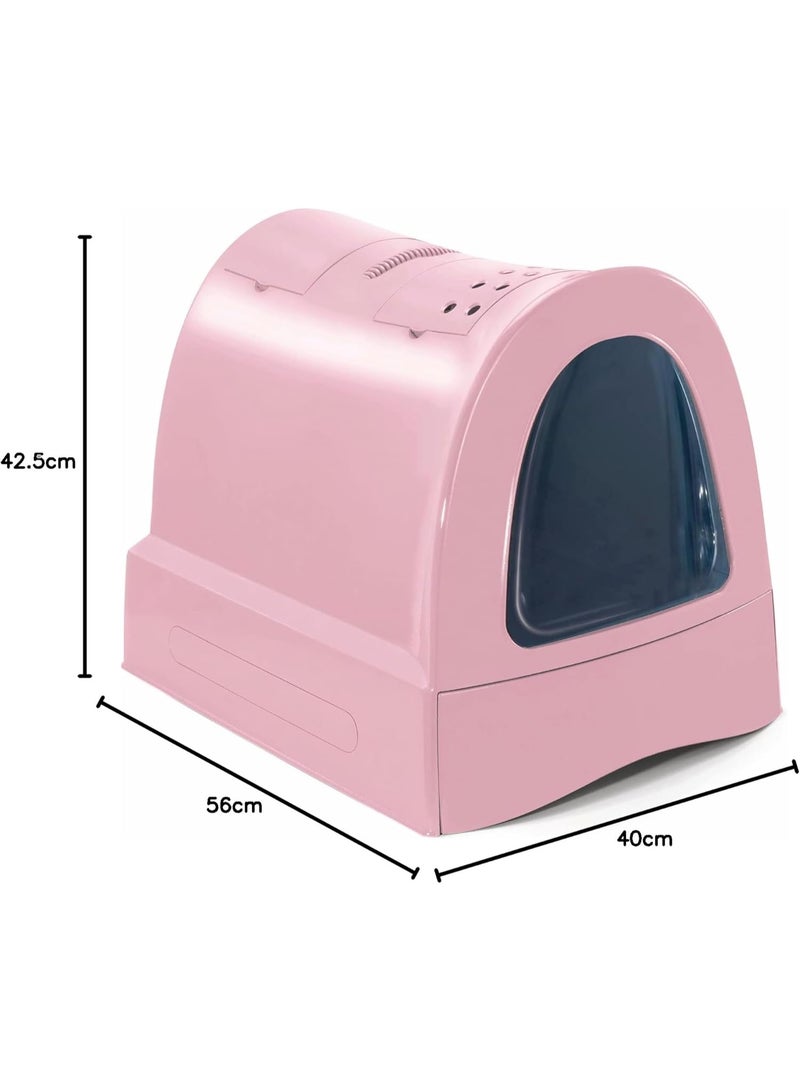 IMAC Zuma Cat Litter Box Pink Size M 40x56x42.5cm - Image 2