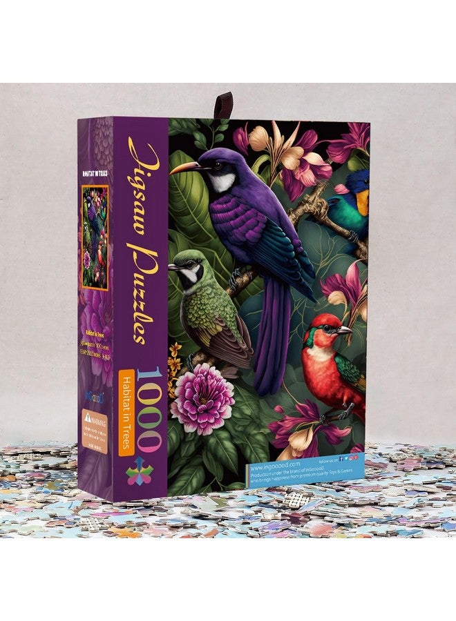 Ingooood Jigsaw Puzzle 1000 Pieces-Sneak Peek Series - Habitat in Trees - Entertainment Toys for Adult Special Graduation or Birthday Gift Home Decor - Image 2