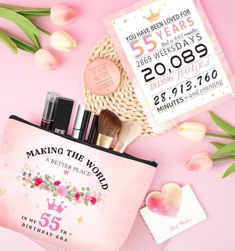 Awfrky 55th Birthday Gifts For Women, Happy 55th Birthday Gifts For Her Mom Sister Wife Best Friend Turning 55, Unique Gift For 55 Year Old Woman Birthday, Funny Birthday Decorations Gift Ideas - Image 3
