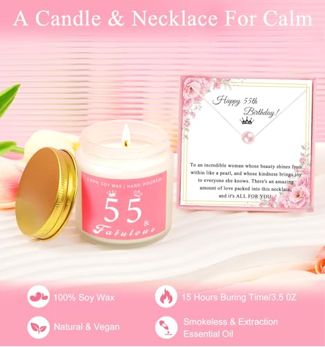 Awfrky 55th Birthday Gifts For Women, Happy 55th Birthday Gifts For Her Mom Sister Wife Best Friend Turning 55, Unique Gift For 55 Year Old Woman Birthday, Funny Birthday Decorations Gift Ideas - Image 5