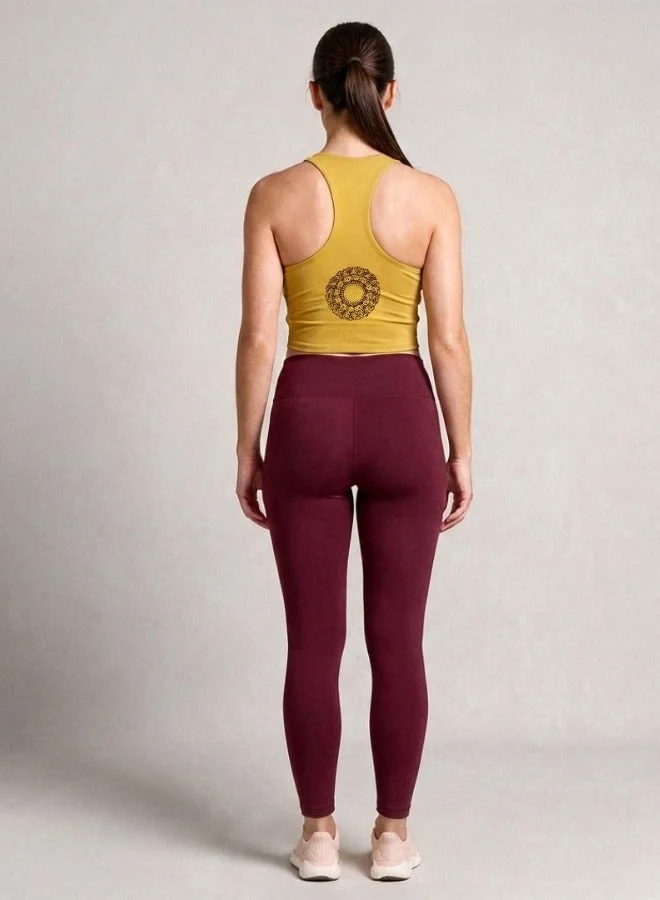 Zaecy  High Support Racerback Sports Bra – Deep Gold Yellow for Women | Best Price UAE