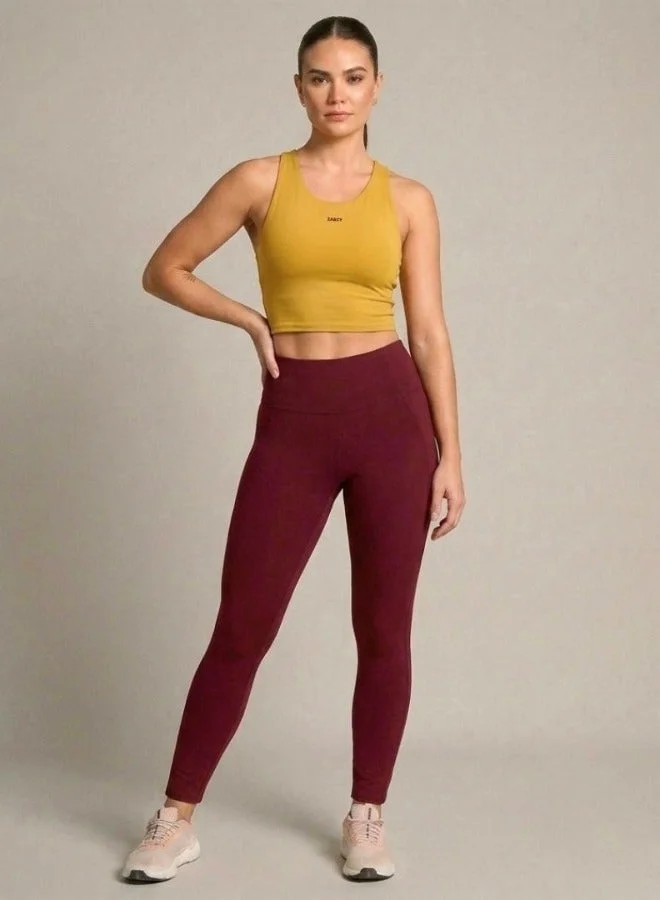 High Support Racerback Sports Bra – Deep Gold Yellow