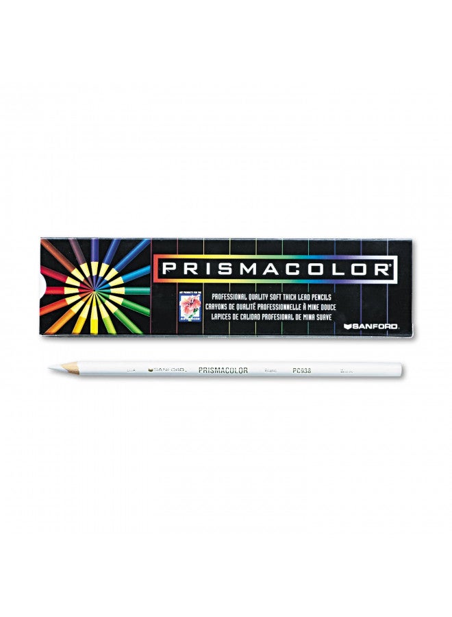 Prismacolor 3365 Premier Colored Pencil White Lead/Barrel Dozen