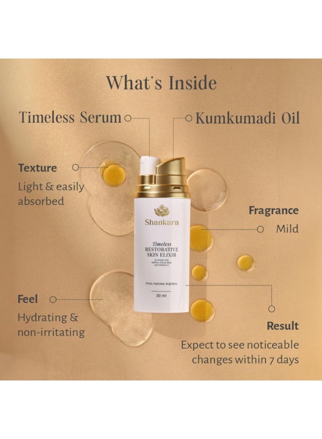 Shankara Timeless Restorative Skin Elixir 30ml | Vitamin C, Red Gold Saffron & Active Citrus Stem Cells - Image 3