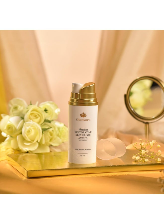Shankara Timeless Restorative Skin Elixir 30ml | Vitamin C, Red Gold Saffron & Active Citrus Stem Cells - Image 4