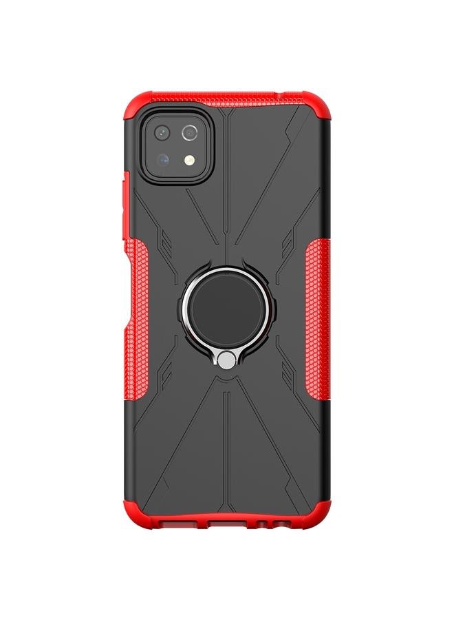 اس-توب جراب لهاتف Samsung Galaxy A22 5G Armor Bear مقاوم للصدمات من البولي كربونات + جراب واقٍ من مادة TPU مع حامل حلقي - Image 3