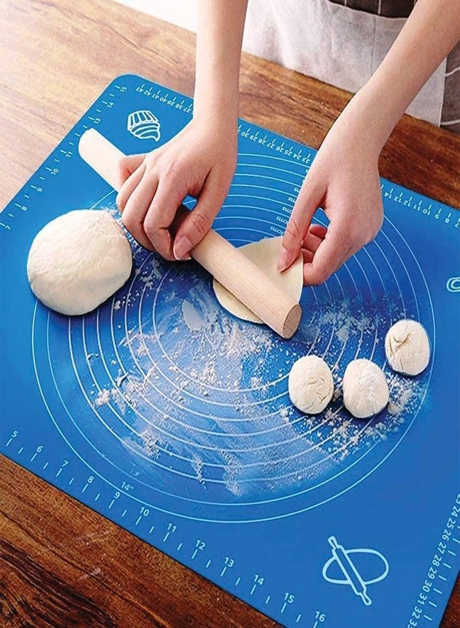Catron Silicon Fondant Rolling Mat or Silicone Baking Sheet Large with Measurements Stretchable for Kitchen Roti Chapati Cake Pad Cooking Dough Atta Kneading Big Size (Color May Vary) - Image 1