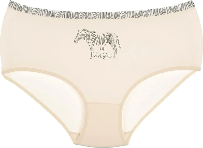 دونيلا 10 Pcs Zebra Printed Women's Plus Size Panties - 2571ZO