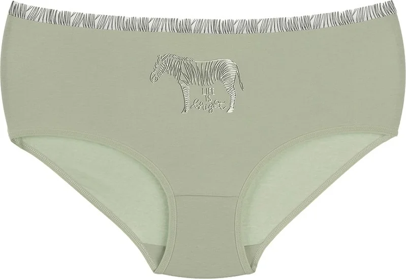 دونيلا 10 Pcs Zebra Printed Women's Plus Size Panties - 2571ZO