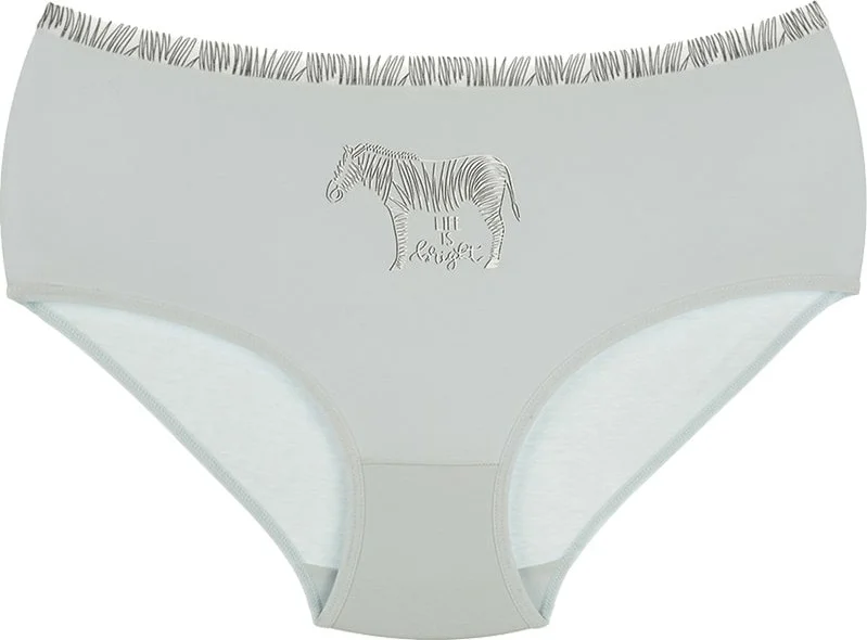 دونيلا 10 Pcs Zebra Printed Women's Plus Size Panties - 2571ZO