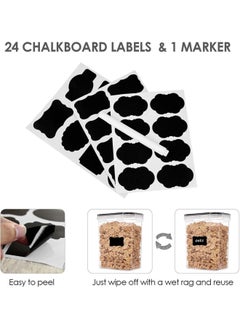 MissTiara Airtight Food Storage Containers with Lids 16 Pack for Kitchen Organization - BPA Free Kitchen Canisters for Cereal, Rice, Flour & Oats - Free Measuring Spoon , Marker and 16 Labels 16 pcs Pack  - Image 3