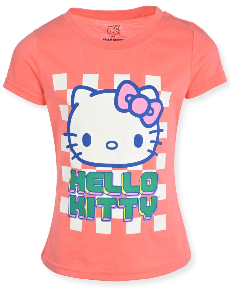 Hello Kitty تي شيرت هالو كيتي 2 حزمة بأكمام قصيرة للفتيات، كورال-وردي - Image 2